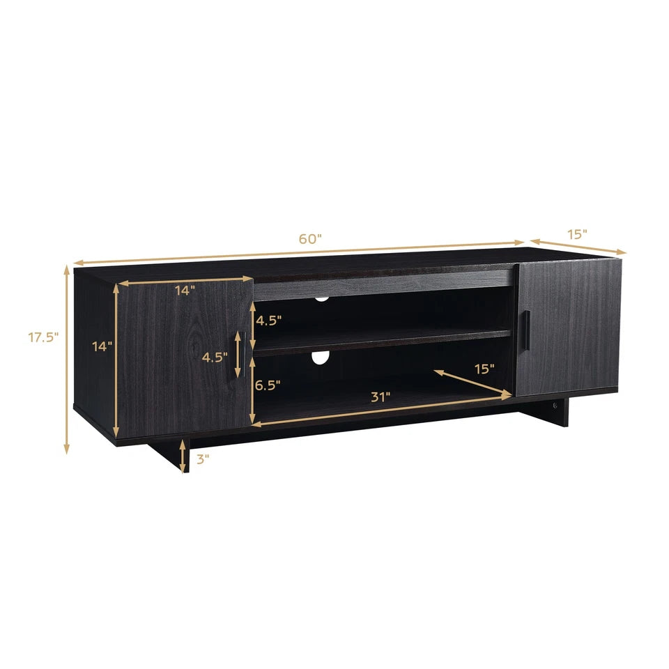 Modern TV Stand Media Entertainment Center for TV's up To 65" w/Storage Cabinet