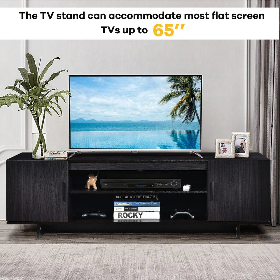 Modern TV Stand Media Entertainment Center for TV's up To 65" w/Storage Cabinet