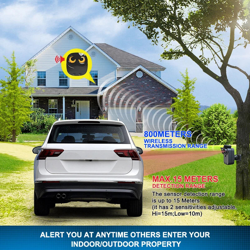Wireless Driveway Alarm with motion sensor