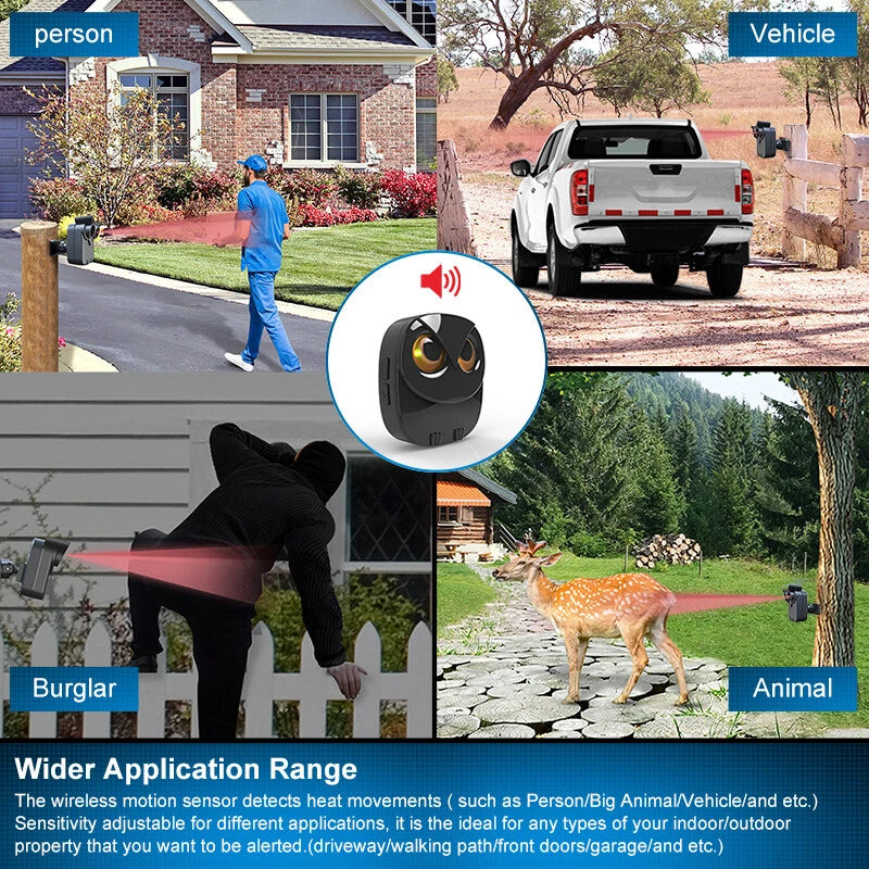Wireless Driveway Alarm with motion sensor