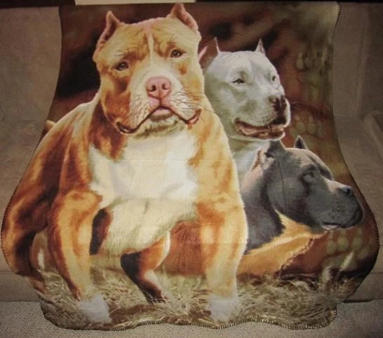 Pitbull Fleece Throw Blanket