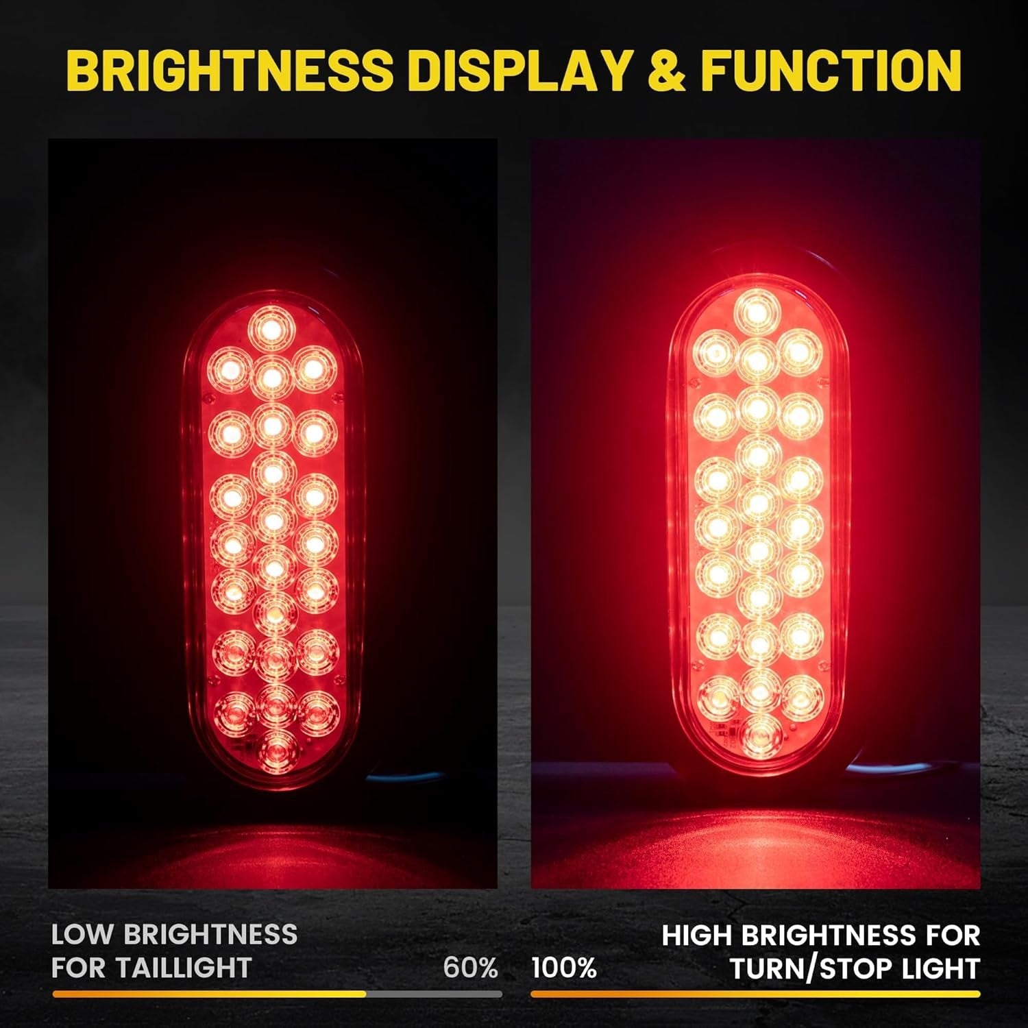 Oval LED Taillights installed