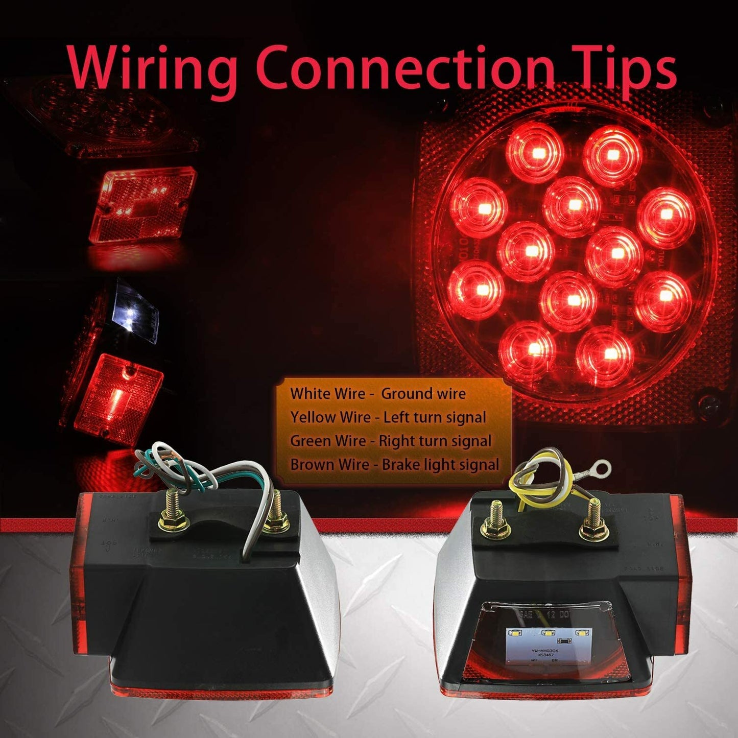 Trailer Tail Lights close up