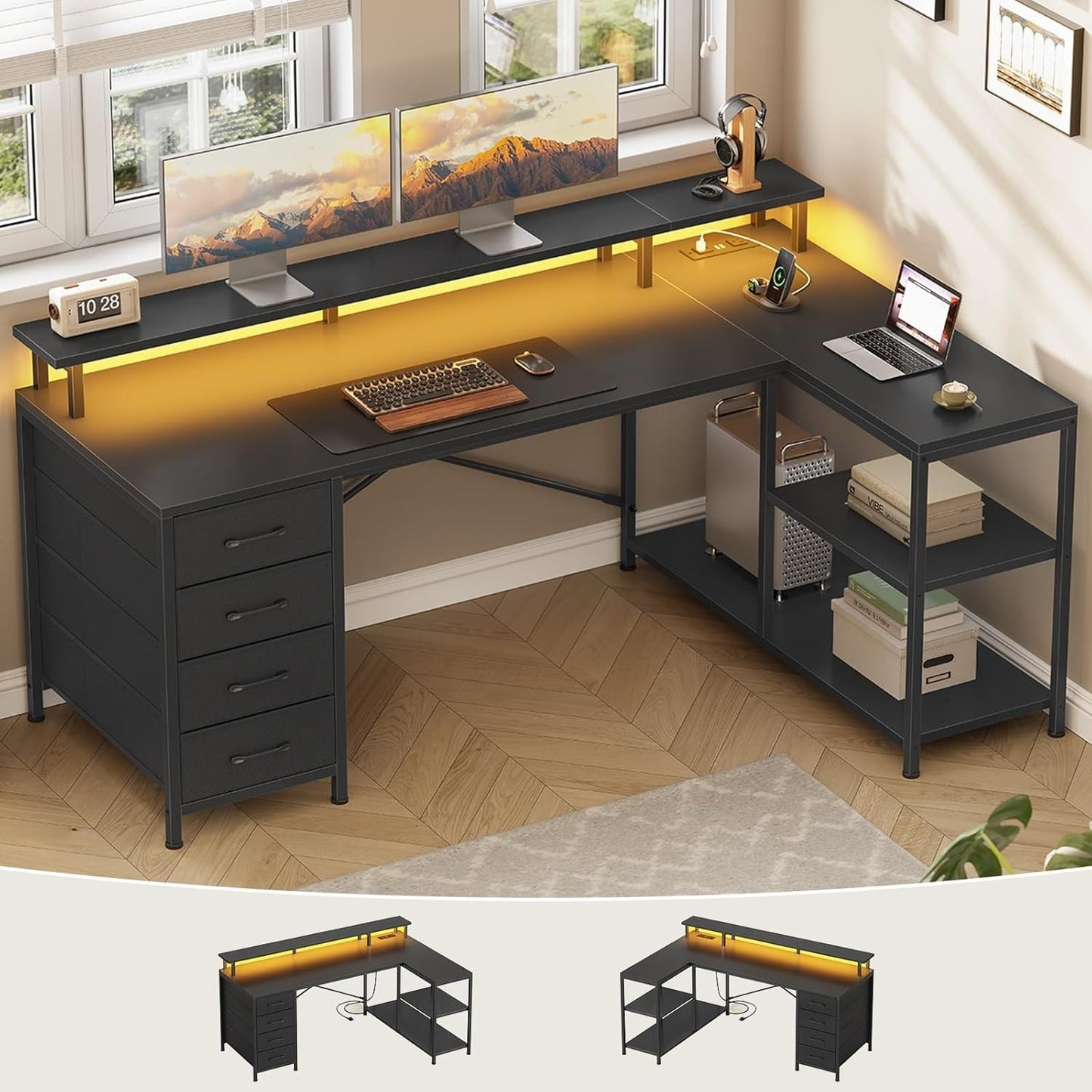 L Shaped Computer Desk Home Office