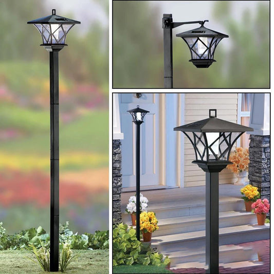 Solar Street LED Lamp Post - 5' TALL! Adjustable Heights