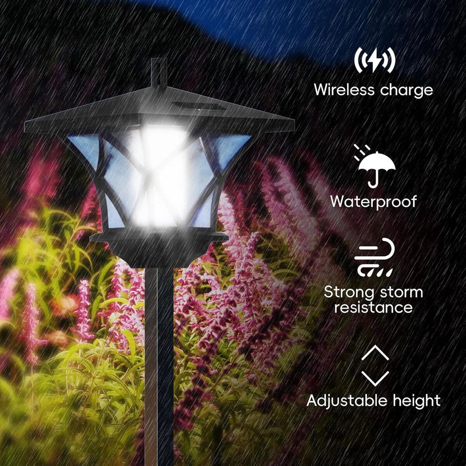 Solar Street LED Lamp Post - 5' TALL! Adjustable Heights