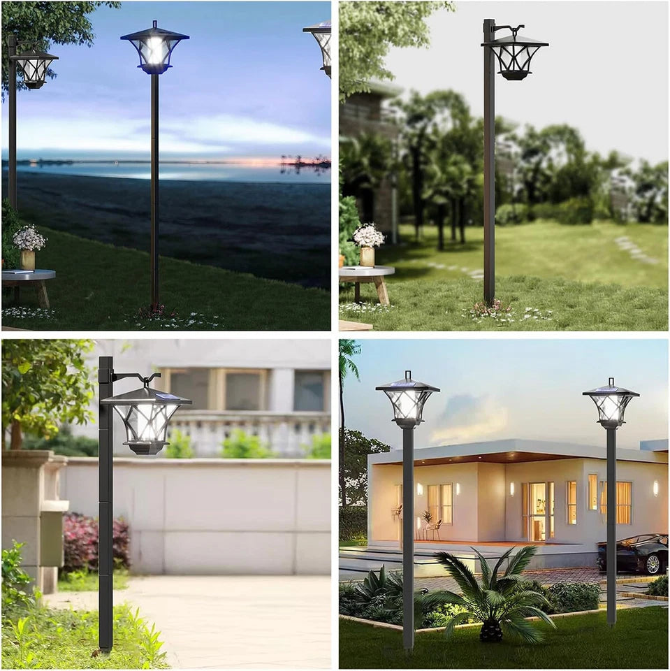 Solar Street LED Lamp Post - 5' TALL! Adjustable Heights