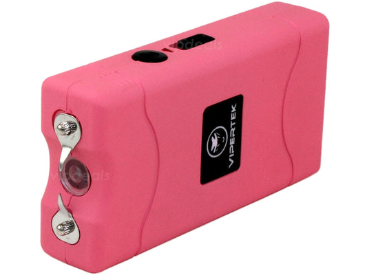 Mini Stun Gun PINK  Rechargeable With LED Flashlight
