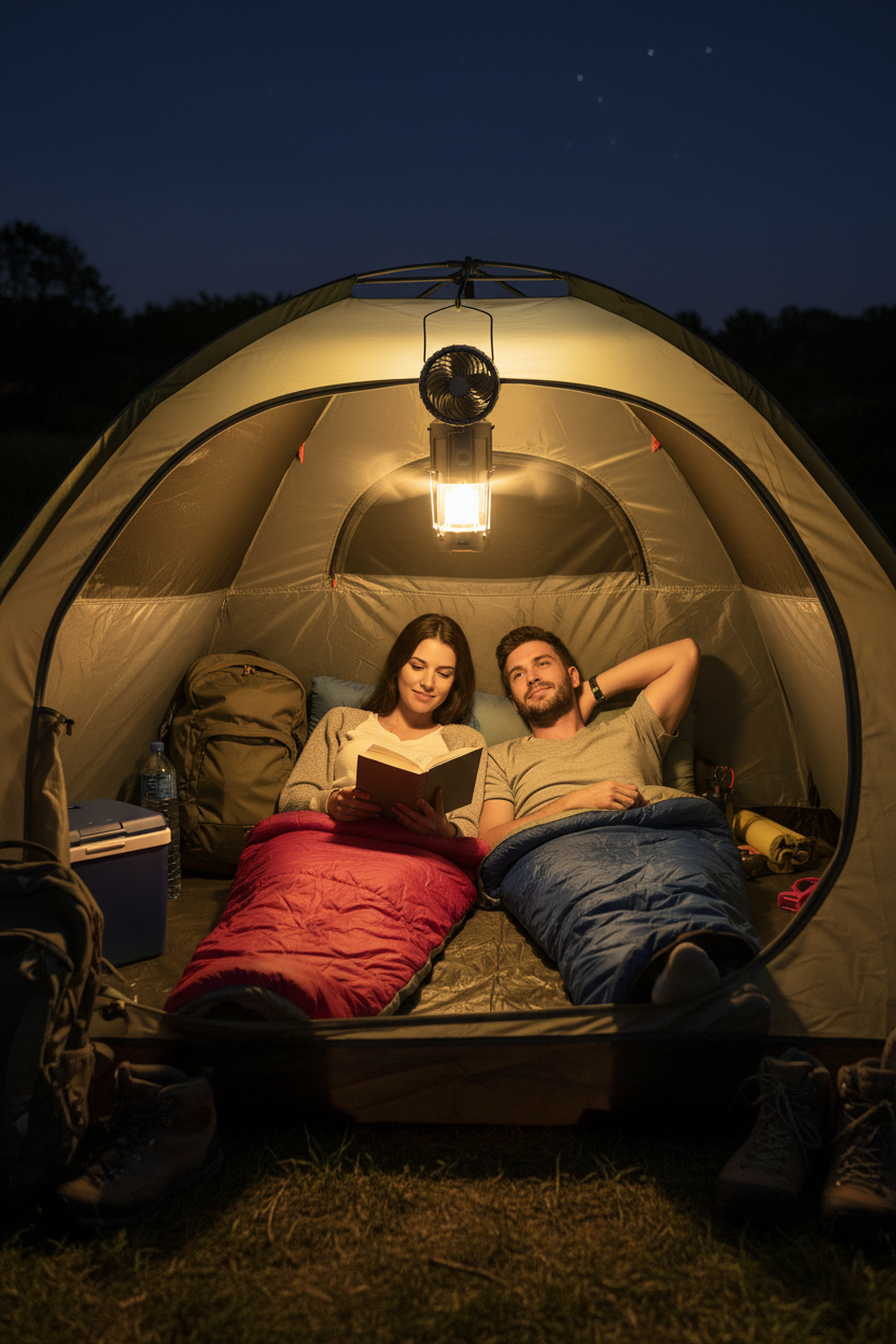 Tent interior glow