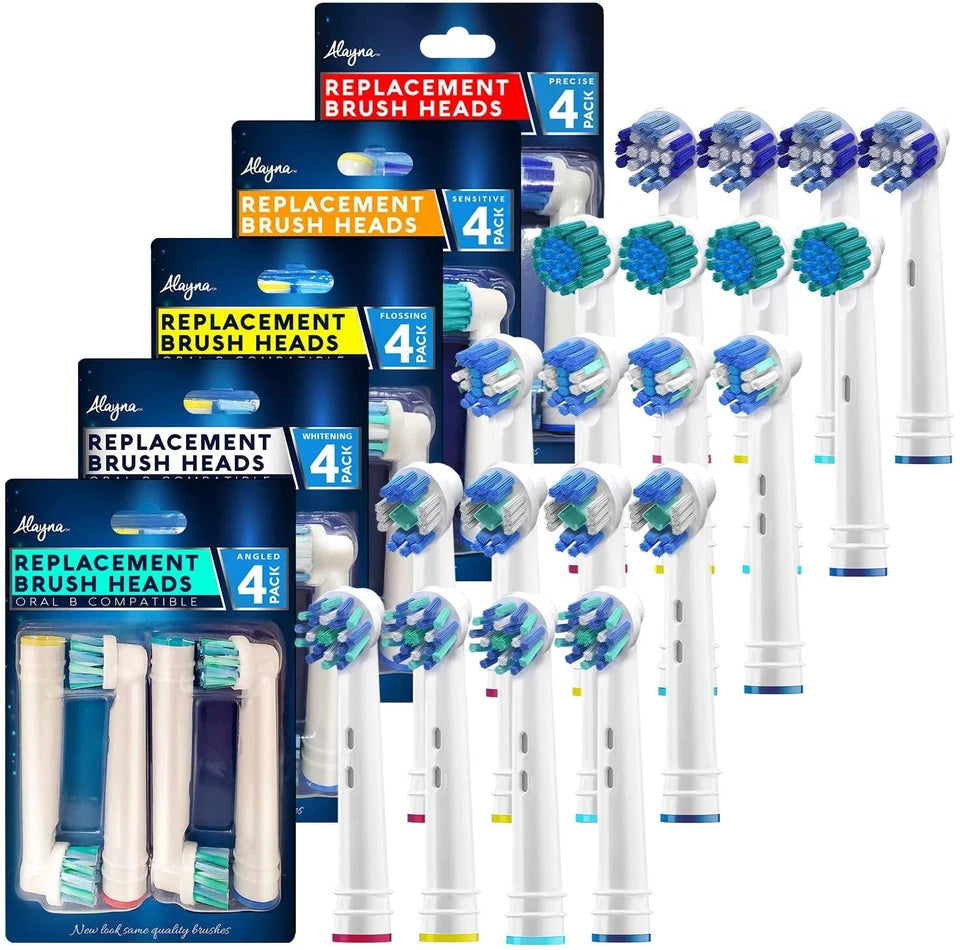 Replacement Toothbrush Dual Heads For Braun Oral B Soft Bristle