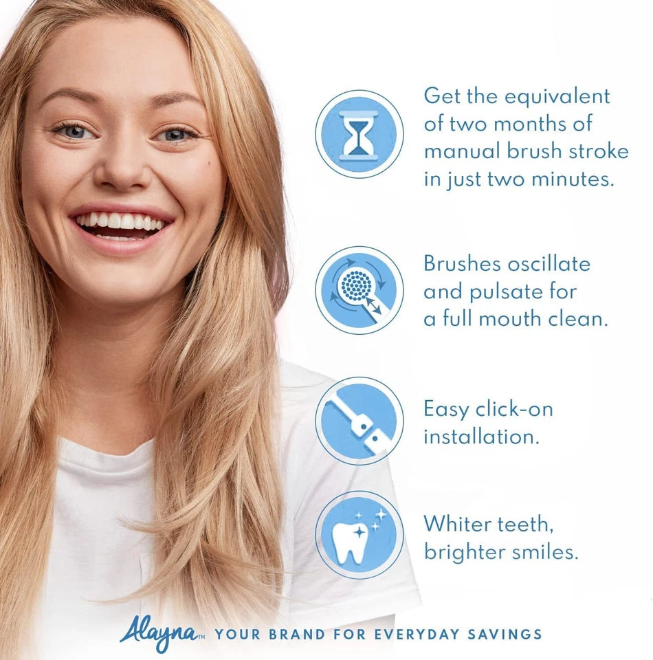 Replacement Toothbrush Dual Heads For Braun Oral B Soft Bristle