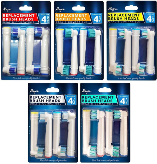 Replacement Toothbrush Dual Heads For Braun Oral B Soft Bristle