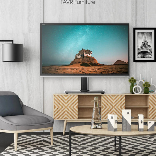 Table Top TV Stand Base with Universal Mount Bracket for 27" to 55" TVs